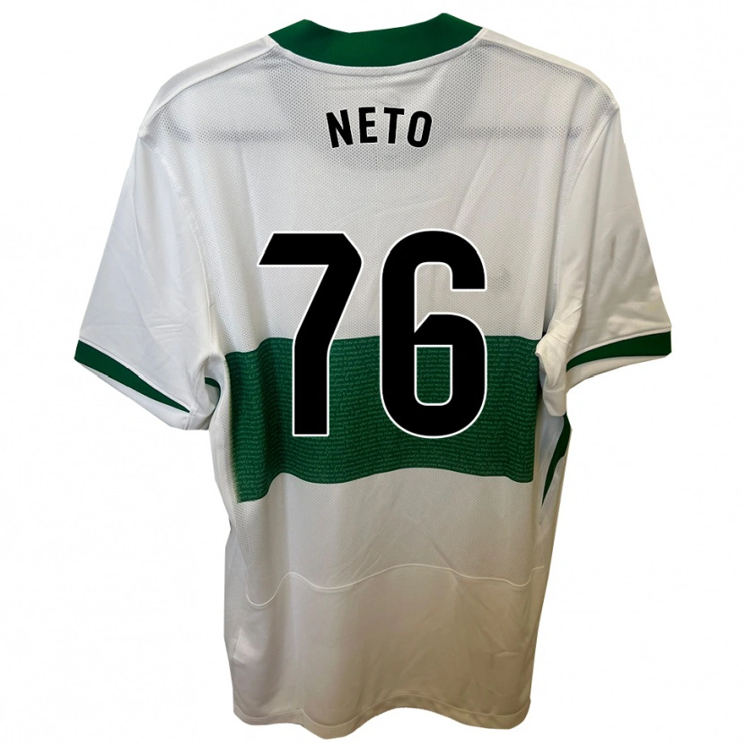 Danxen Niño Camiseta Martim Neto #76 Blanco Verde 1ª Equipación 2025/26 La Camisa México