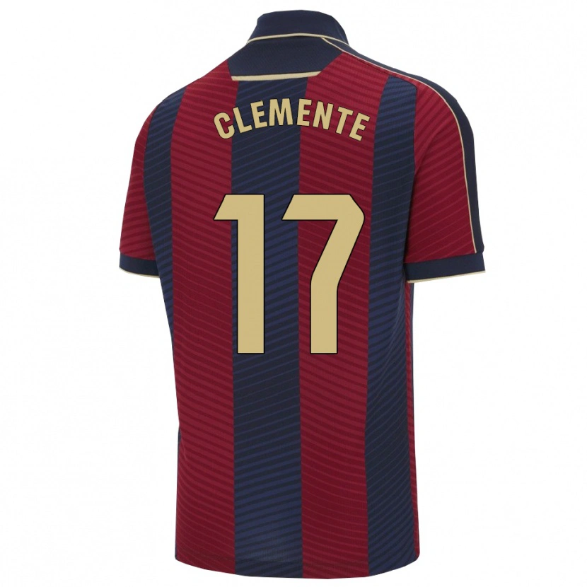 Danxen Niño Camiseta Óscar Clemente #17 Rojo Marino 1ª Equipación 2025/26 La Camisa México