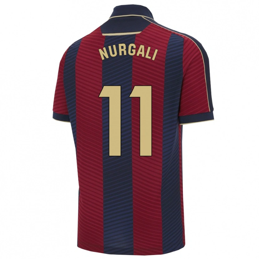 Danxen Niño Camiseta Aldiyar Nurgali #11 Rojo Marino 1ª Equipación 2025/26 La Camisa México