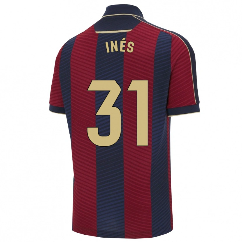 Danxen Niño Camiseta Inés Rizo #31 Rojo Marino 1ª Equipación 2025/26 La Camisa México