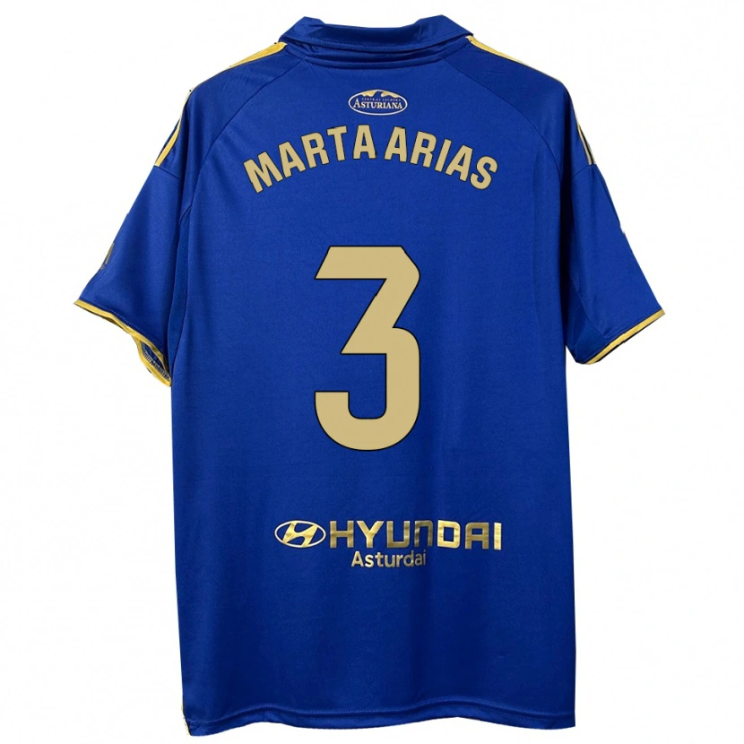 Danxen Niño Camiseta Marta Arias #3 Azul Oro 1ª Equipación 2025/26 La Camisa México