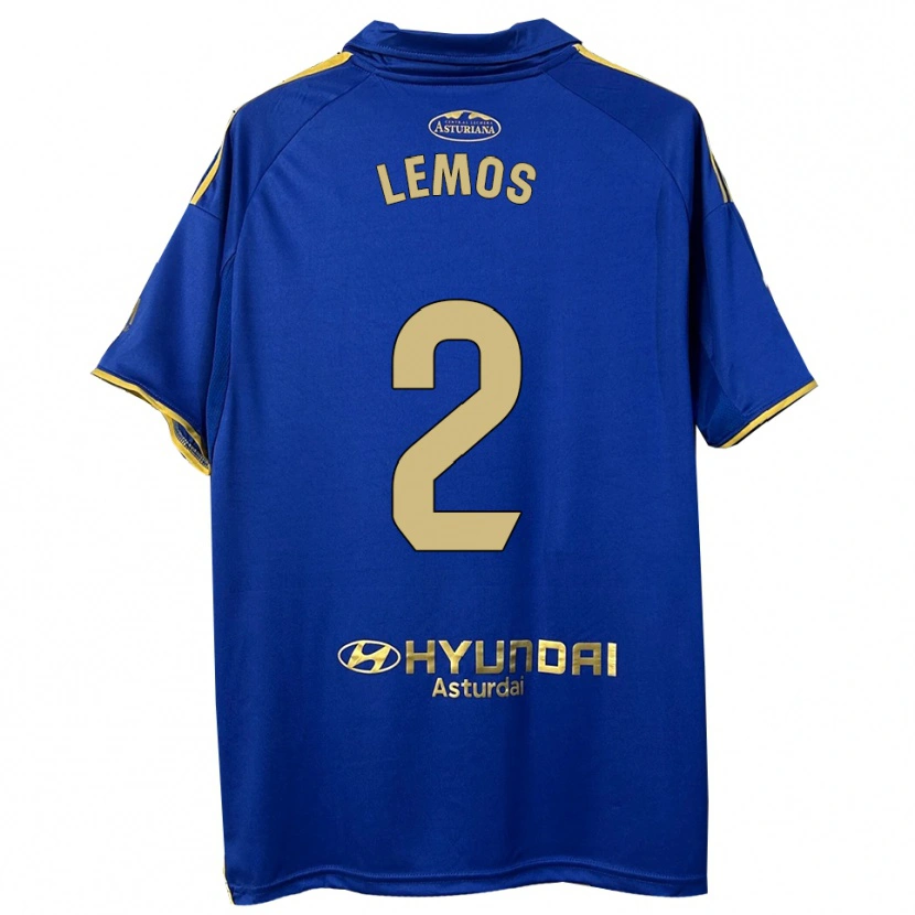 Danxen Niño Camiseta Álvaro Lemos #2 Azul Oro 1ª Equipación 2025/26 La Camisa México