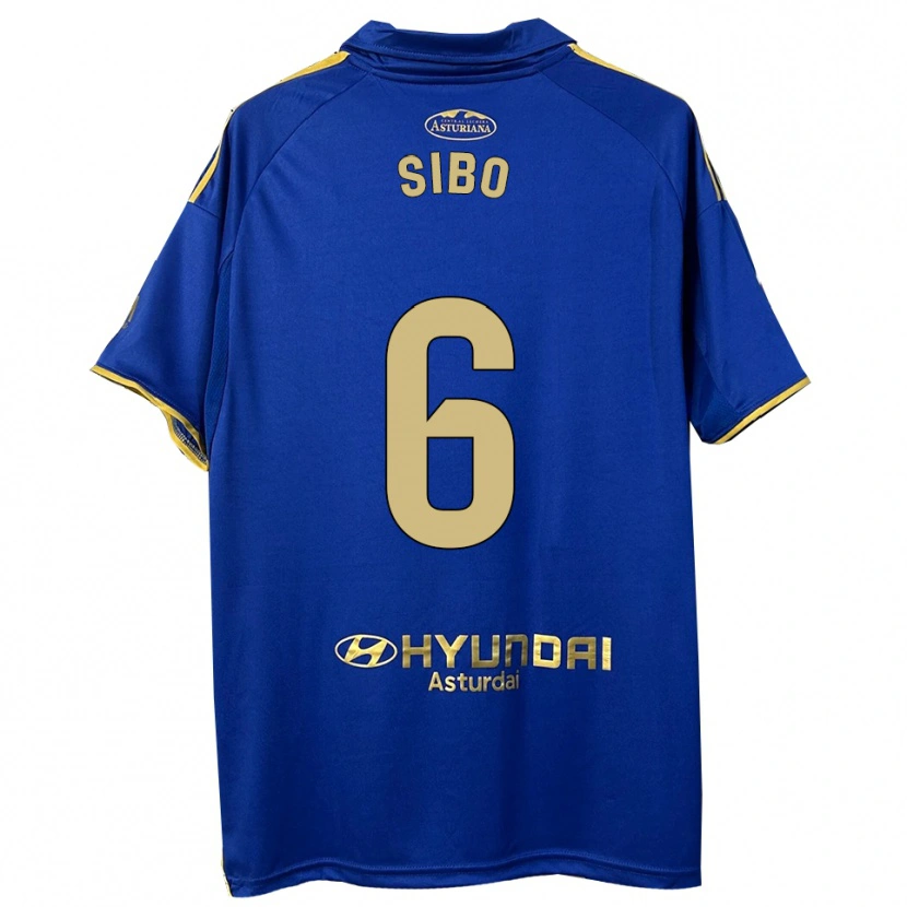 Danxen Niño Camiseta Kwasi Sibo #6 Azul Oro 1ª Equipación 2025/26 La Camisa México