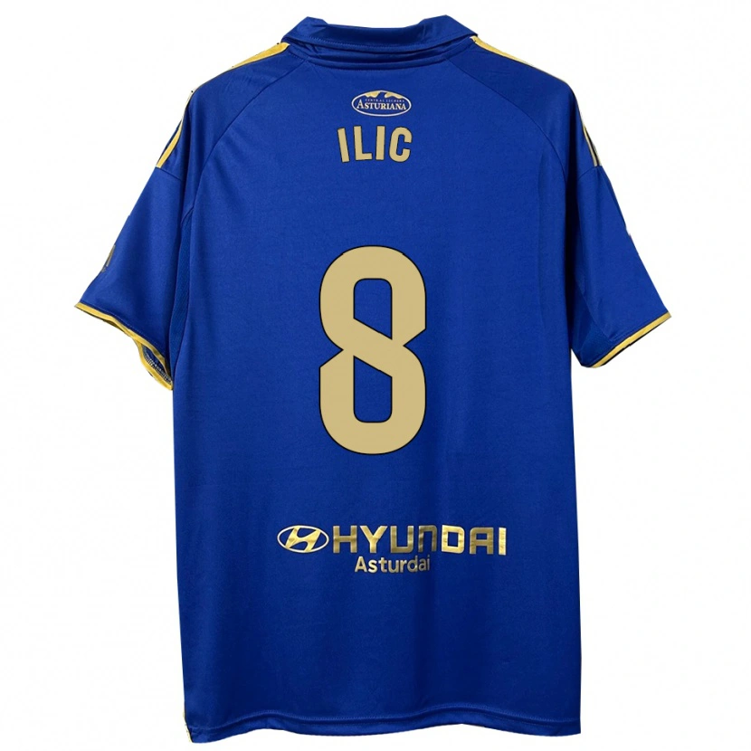 Danxen Niño Camiseta Luka Ilic #8 Azul Oro 1ª Equipación 2025/26 La Camisa México