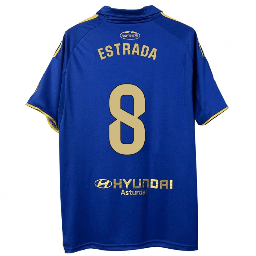Danxen Niño Camiseta Nacho Estrada #8 Azul Oro 1ª Equipación 2025/26 La Camisa México