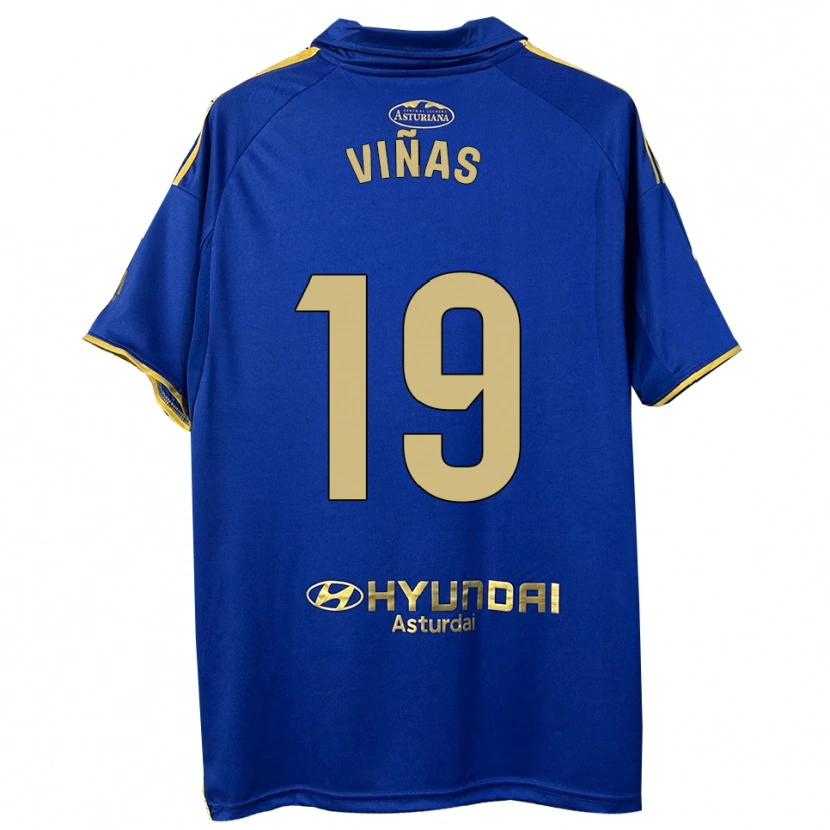 Danxen Niño Camiseta Federico Viñas #19 Azul Oro 1ª Equipación 2025/26 La Camisa México