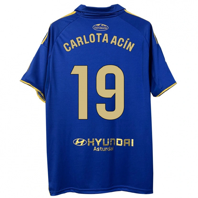 Danxen Niño Camiseta Carlota Acin Casajus #19 Azul Oro 1ª Equipación 2025/26 La Camisa México