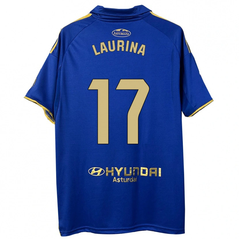 Danxen Niño Camiseta Laura Gutiérrez #17 Azul Oro 1ª Equipación 2025/26 La Camisa México