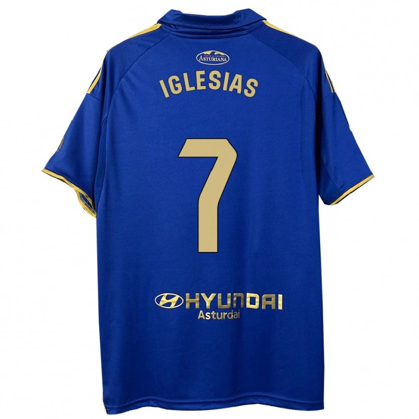 Danxen Niño Camiseta María Iglesias Orviz #7 Azul Oro 1ª Equipación 2025/26 La Camisa México