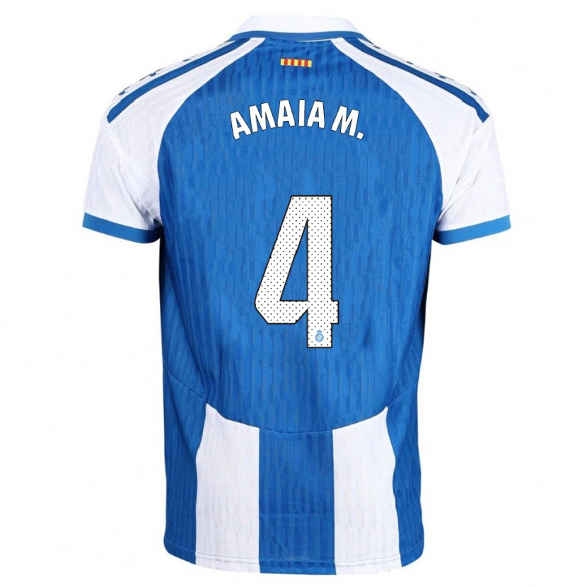 Danxen Niño Camiseta Amaia Martínez De La Peña #4 Azul Blanco 1ª Equipación 2025/26 La Camisa México