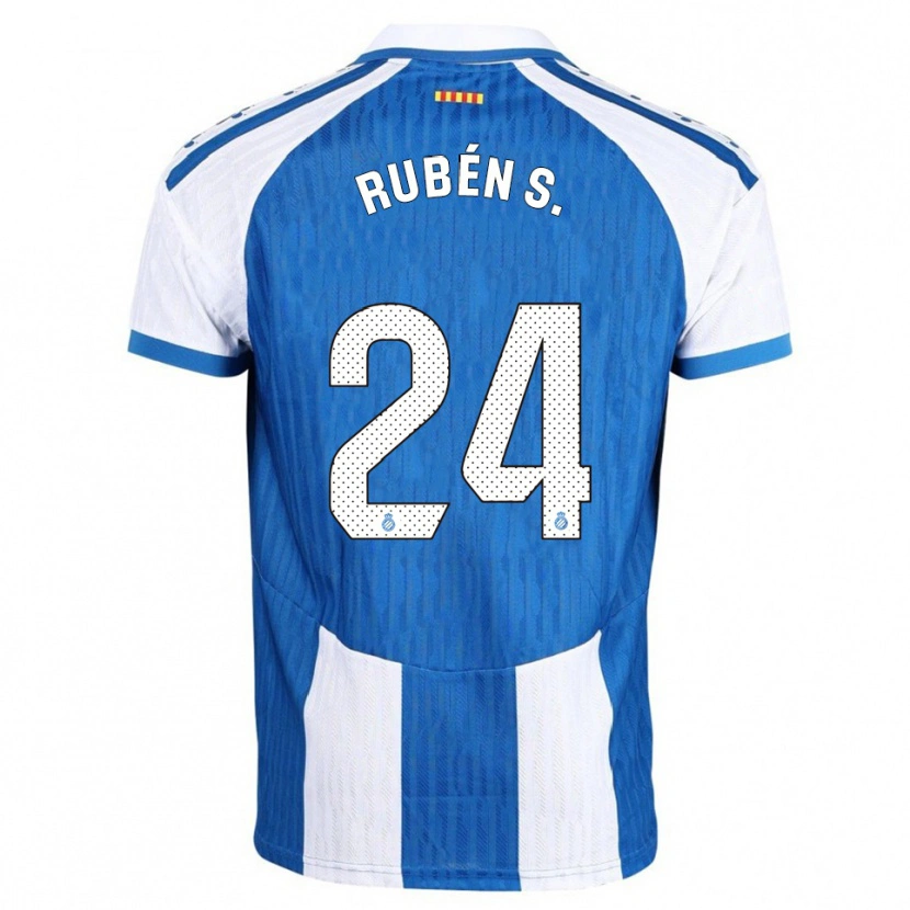 Danxen Niño Camiseta Rubén Sánchez #24 Azul Blanco 1ª Equipación 2025/26 La Camisa México