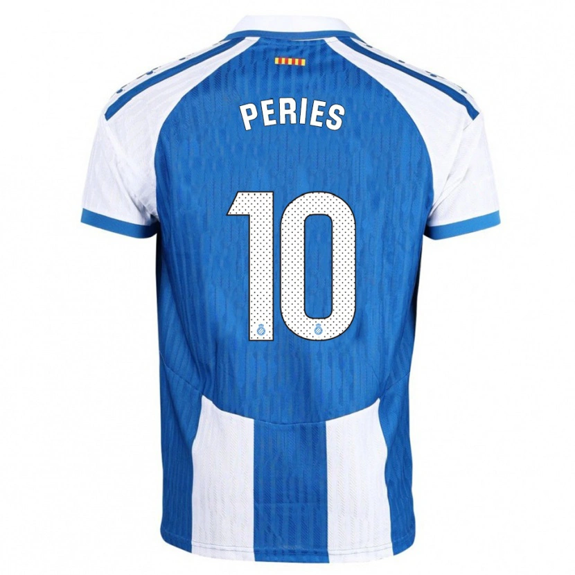 Danxen Niño Camiseta Jan Peries #10 Azul Blanco 1ª Equipación 2025/26 La Camisa México