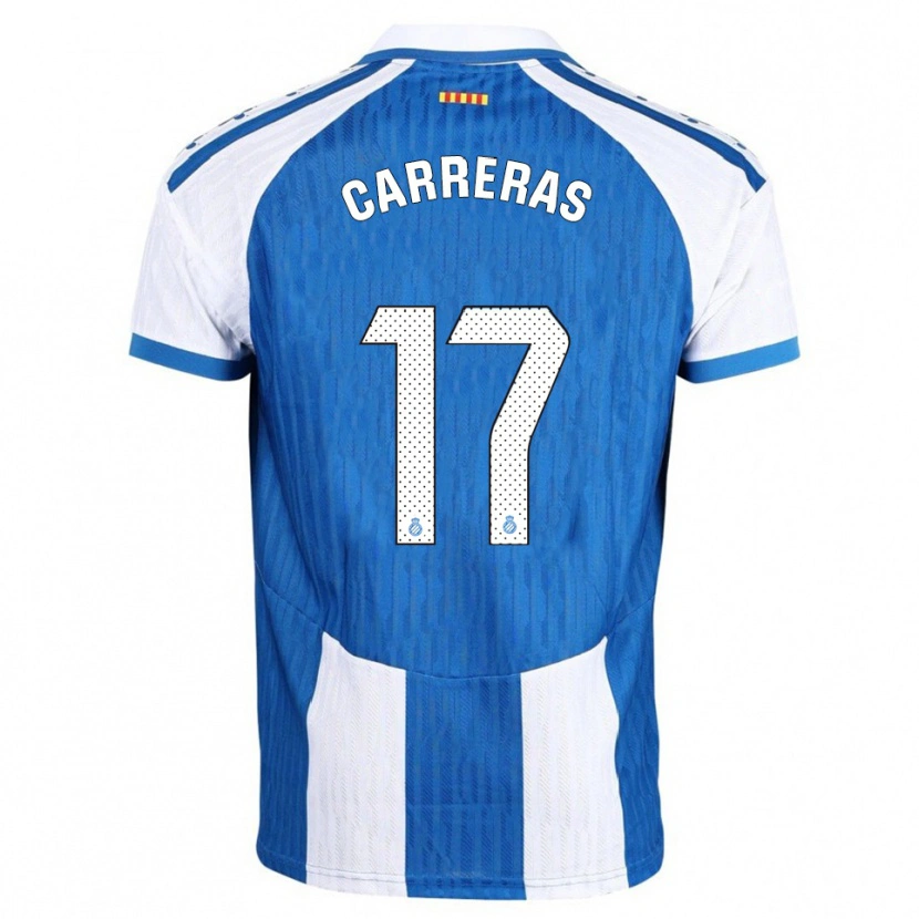 Danxen Niño Camiseta Jofre Carreras #17 Azul Blanco 1ª Equipación 2025/26 La Camisa México