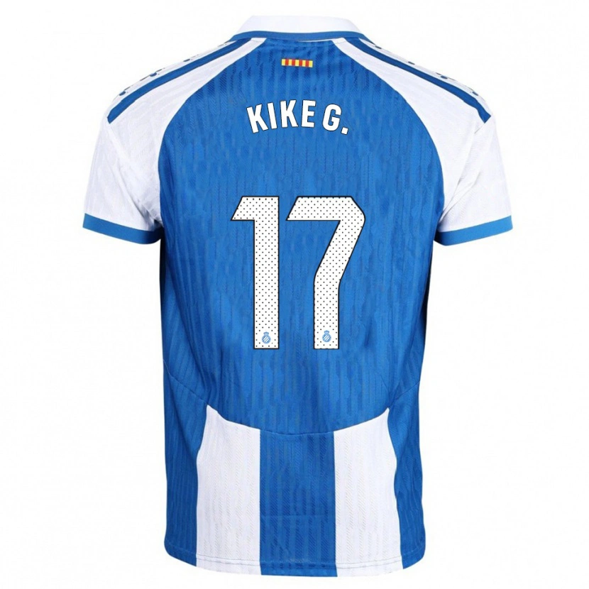 Danxen Niño Camiseta Kike García #17 Azul Blanco 1ª Equipación 2025/26 La Camisa México