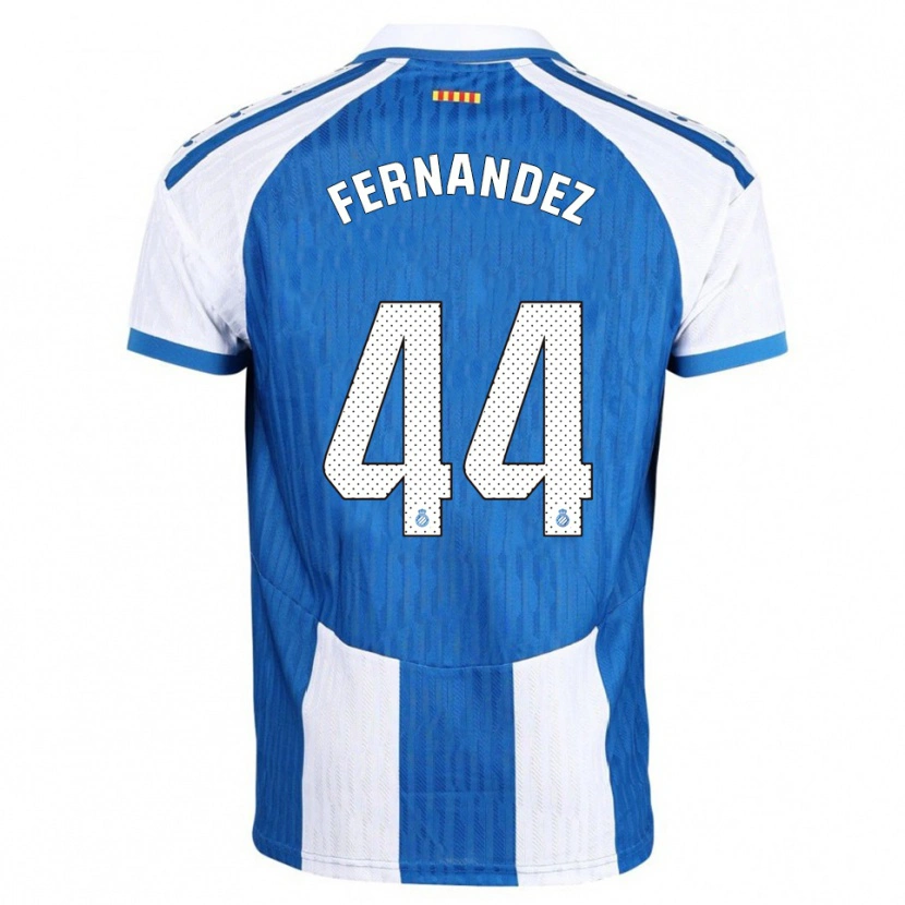 Danxen Niño Camiseta Marcos Fernández #44 Azul Blanco 1ª Equipación 2025/26 La Camisa México
