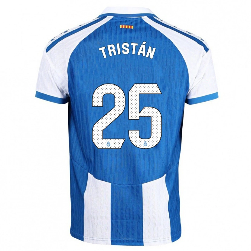Danxen Niño Camiseta Pol Tristán #25 Azul Blanco 1ª Equipación 2025/26 La Camisa México