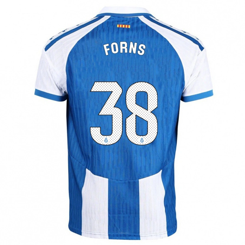 Danxen Niño Camiseta Ian Forns #38 Azul Blanco 1ª Equipación 2025/26 La Camisa México