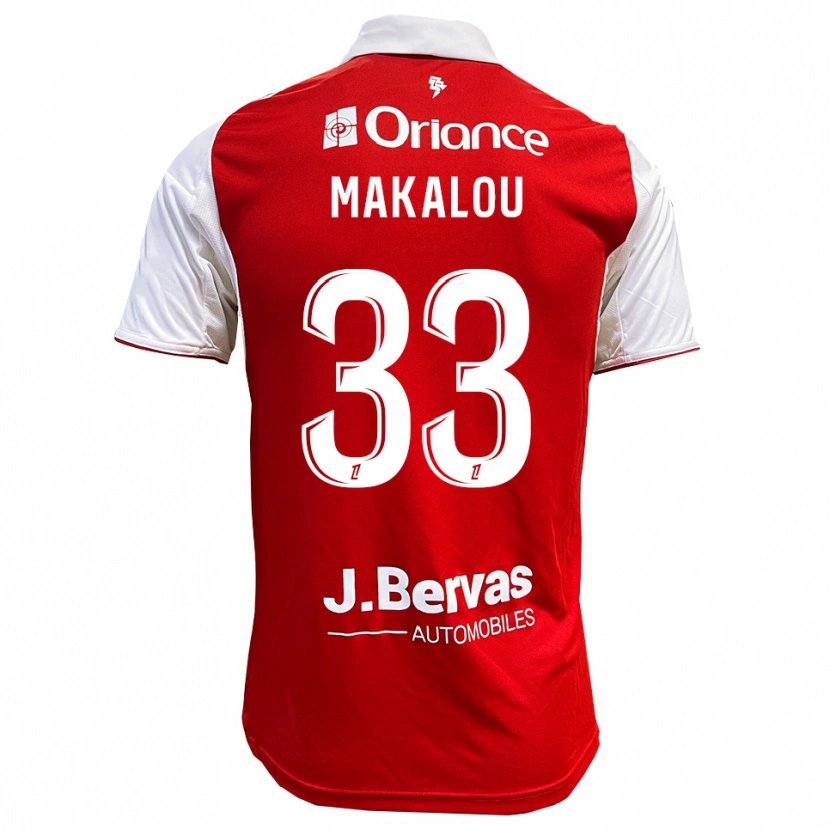 Danxen Niño Camiseta Hamidou Makalou #33 Rojo Blanco 1ª Equipación 2025/26 La Camisa México