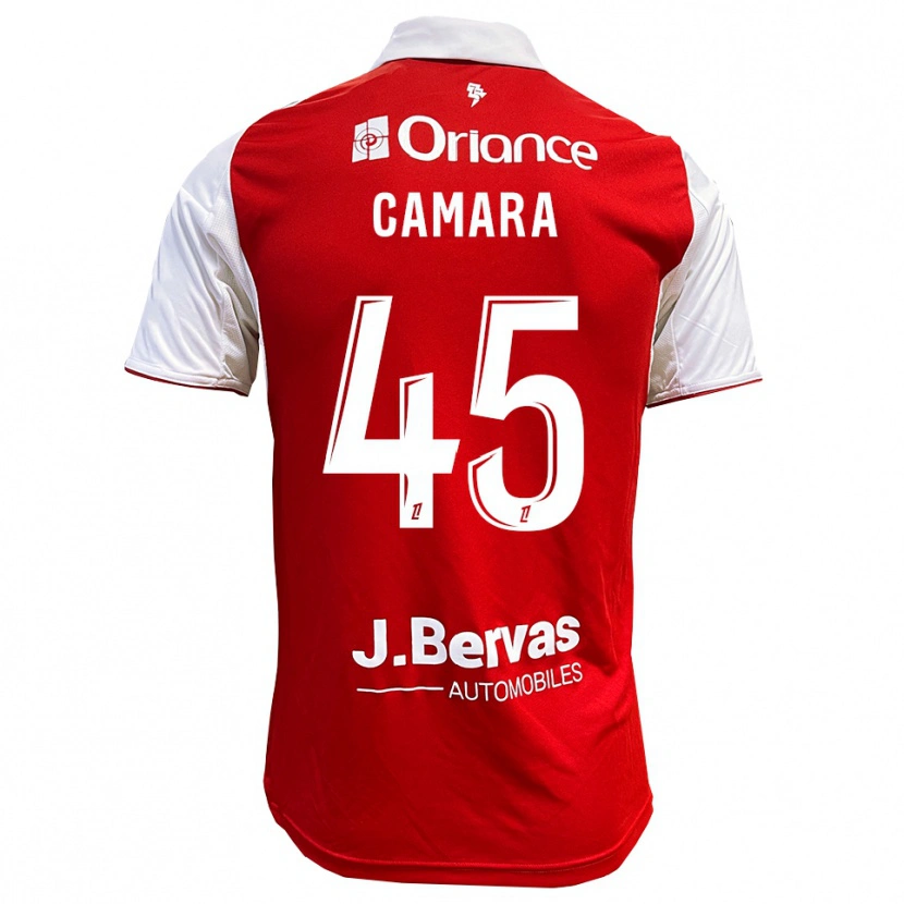 Danxen Niño Camiseta Mahdi Camara #45 Rojo Blanco 1ª Equipación 2025/26 La Camisa México