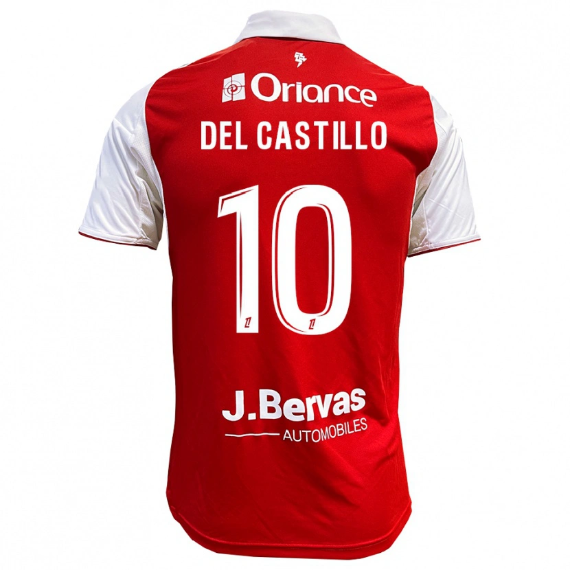 Danxen Niño Camiseta Romain Del Castillo #10 Rojo Blanco 1ª Equipación 2025/26 La Camisa México