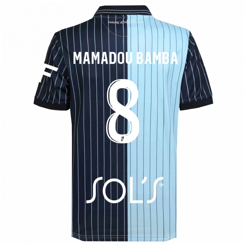 Danxen Niño Camiseta Ben Mamadou Bamba #8 Azul Marino Celeste 1ª Equipación 2025/26 La Camisa México