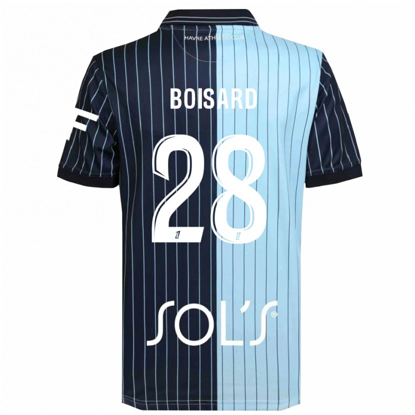 Danxen Niño Camiseta Célestine Boisard #28 Azul Marino Celeste 1ª Equipación 2025/26 La Camisa México