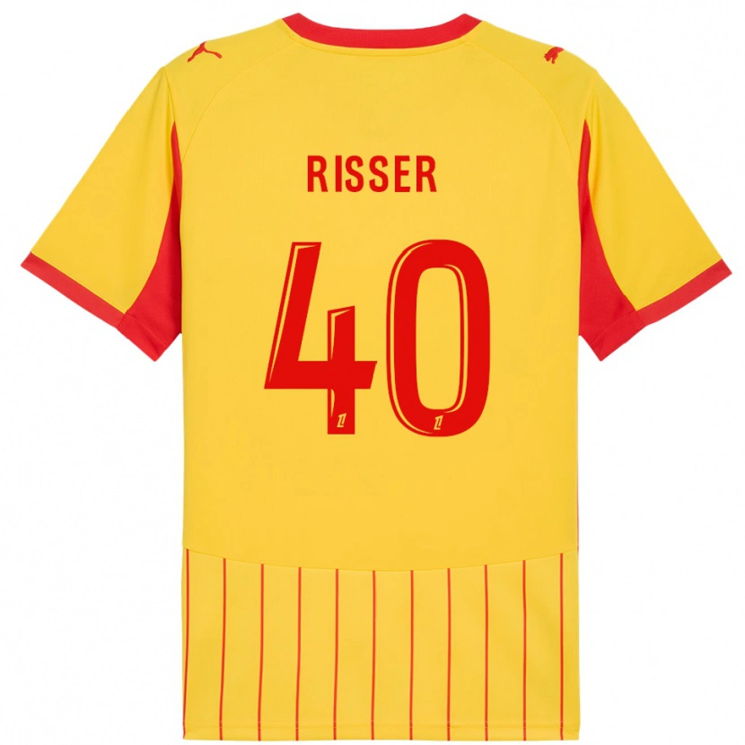 Danxen Niño Camiseta Robin Risser #40 Amarillo Rojo 1ª Equipación 2025/26 La Camisa México