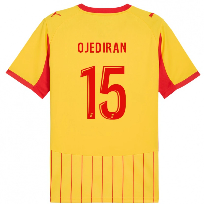 Danxen Niño Camiseta Hamzat Ojediran #15 Amarillo Rojo 1ª Equipación 2025/26 La Camisa México
