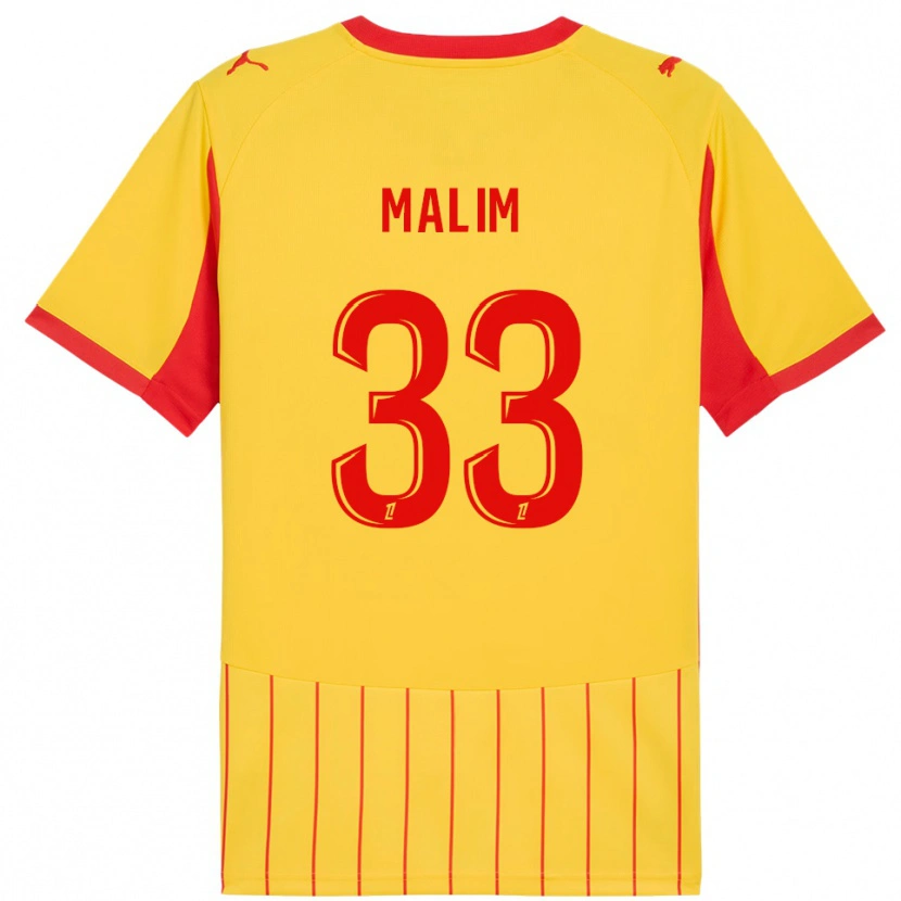 Danxen Niño Camiseta Yasmina Malim #33 Amarillo Rojo 1ª Equipación 2025/26 La Camisa México