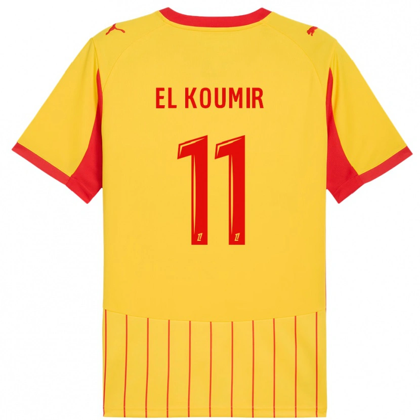 Danxen Niño Camiseta Kaîna El Koumir #11 Amarillo Rojo 1ª Equipación 2025/26 La Camisa México