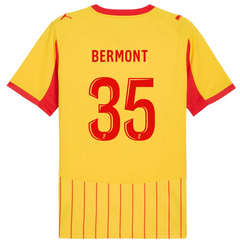 Danxen Niño Camiseta Anthony Bermont #35 Amarillo Rojo 1ª Equipación 2025/26 La Camisa México