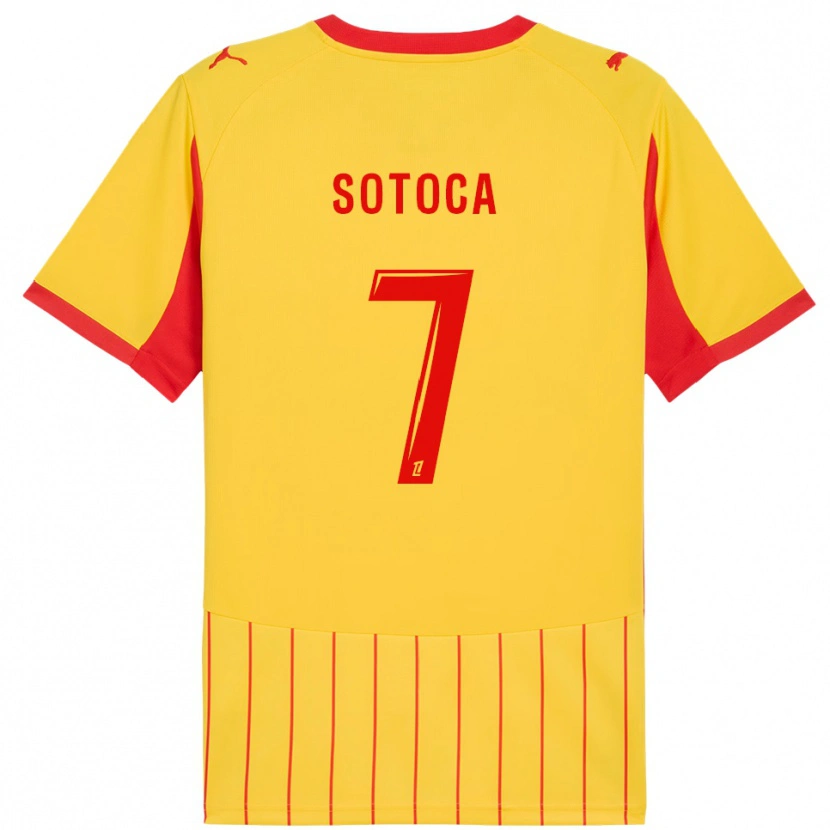 Danxen Niño Camiseta Florian Sotoca #7 Amarillo Rojo 1ª Equipación 2025/26 La Camisa México