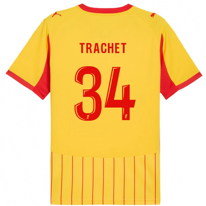 Danxen Niño Camiseta Amélie Trachet #34 Amarillo Rojo 1ª Equipación 2025/26 La Camisa México