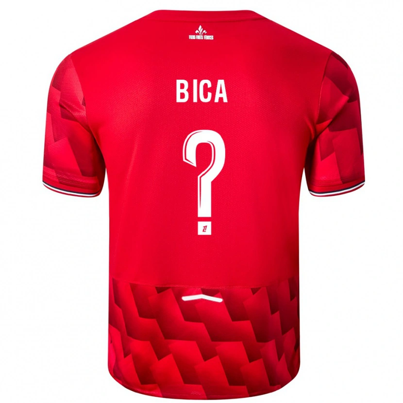 Danxen Niño Camiseta Bica #0 Rojo Blanco 1ª Equipación 2025/26 La Camisa México