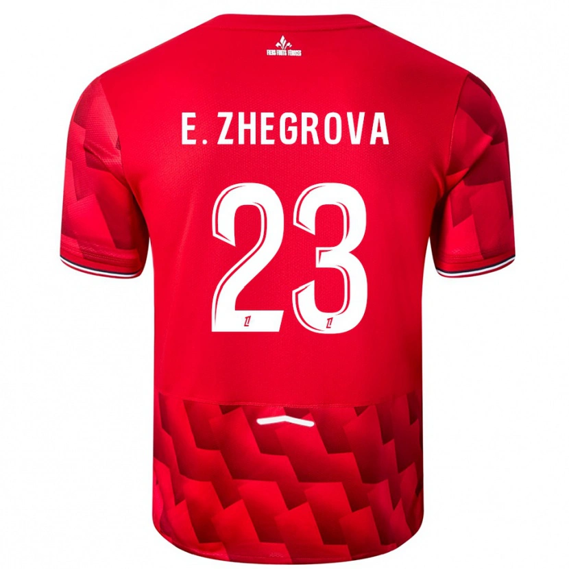 Danxen Niño Camiseta Edon Zhegrova #23 Rojo Blanco 1ª Equipación 2025/26 La Camisa México