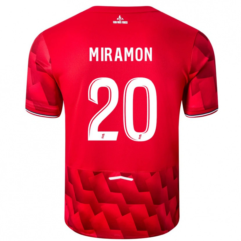 Danxen Niño Camiseta Ignacio Miramón #20 Rojo Blanco 1ª Equipación 2025/26 La Camisa México