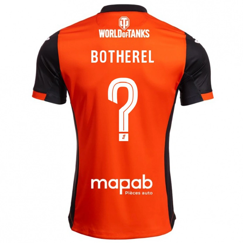 Danxen Niño Camiseta Lucas Botherel #0 Negro Naranja 1ª Equipación 2025/26 La Camisa México