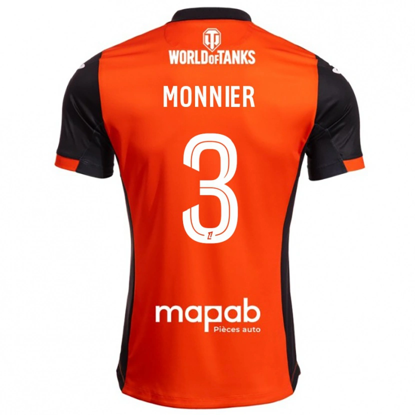 Danxen Niño Camiseta Isaac Monnier #3 Negro Naranja 1ª Equipación 2025/26 La Camisa México