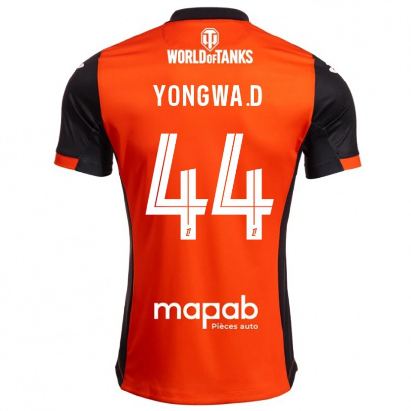 Danxen Niño Camiseta Darlin Yongwa #44 Negro Naranja 1ª Equipación 2025/26 La Camisa México