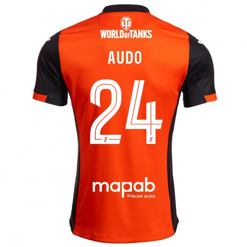 Danxen Niño Camiseta Noémie Audo #24 Negro Naranja 1ª Equipación 2025/26 La Camisa México