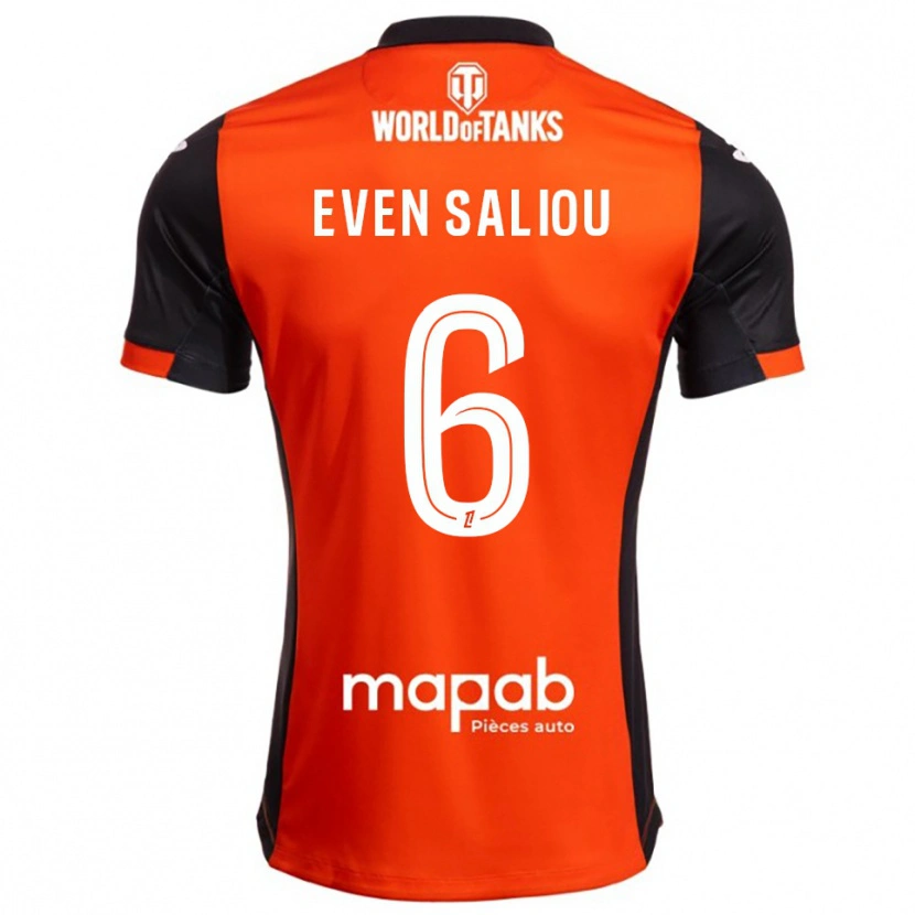 Danxen Niño Camiseta Emy Even Saliou #6 Negro Naranja 1ª Equipación 2025/26 La Camisa México