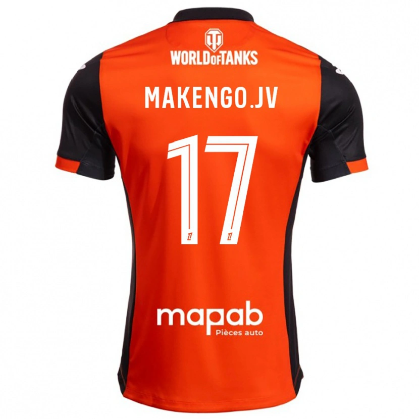 Danxen Niño Camiseta Jean-Victor Makengo #17 Negro Naranja 1ª Equipación 2025/26 La Camisa México