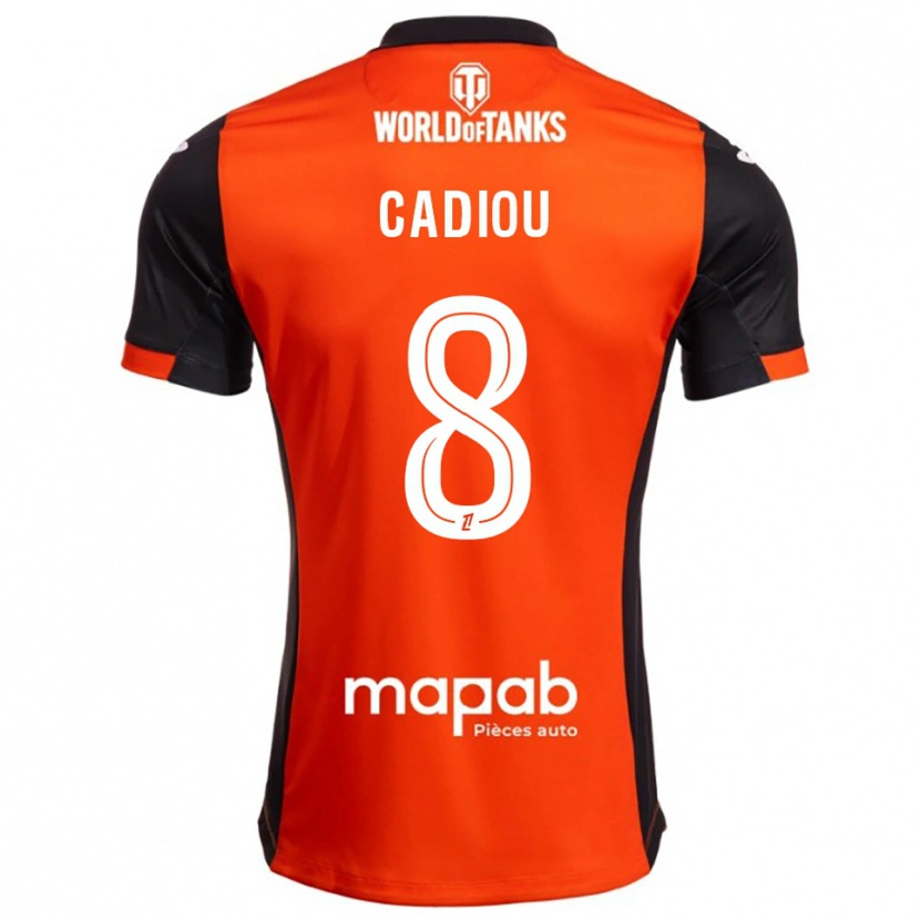 Danxen Niño Camiseta Noah Cadiou #8 Negro Naranja 1ª Equipación 2025/26 La Camisa México