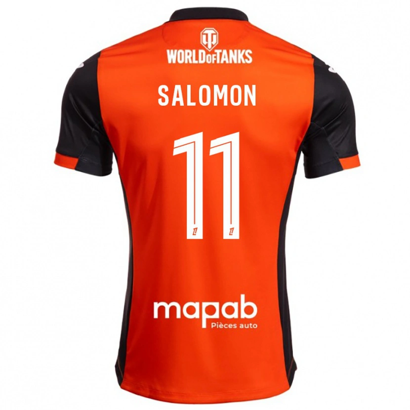 Danxen Niño Camiseta Enzo Salomon #11 Negro Naranja 1ª Equipación 2025/26 La Camisa México