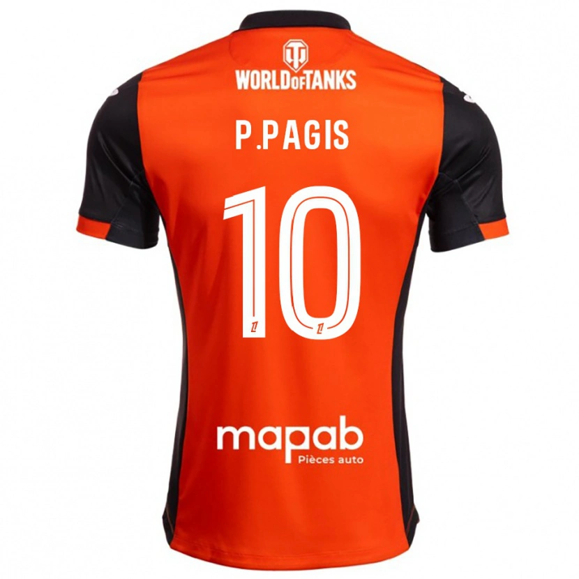 Danxen Niño Camiseta Pablo Pagis #10 Negro Naranja 1ª Equipación 2025/26 La Camisa México