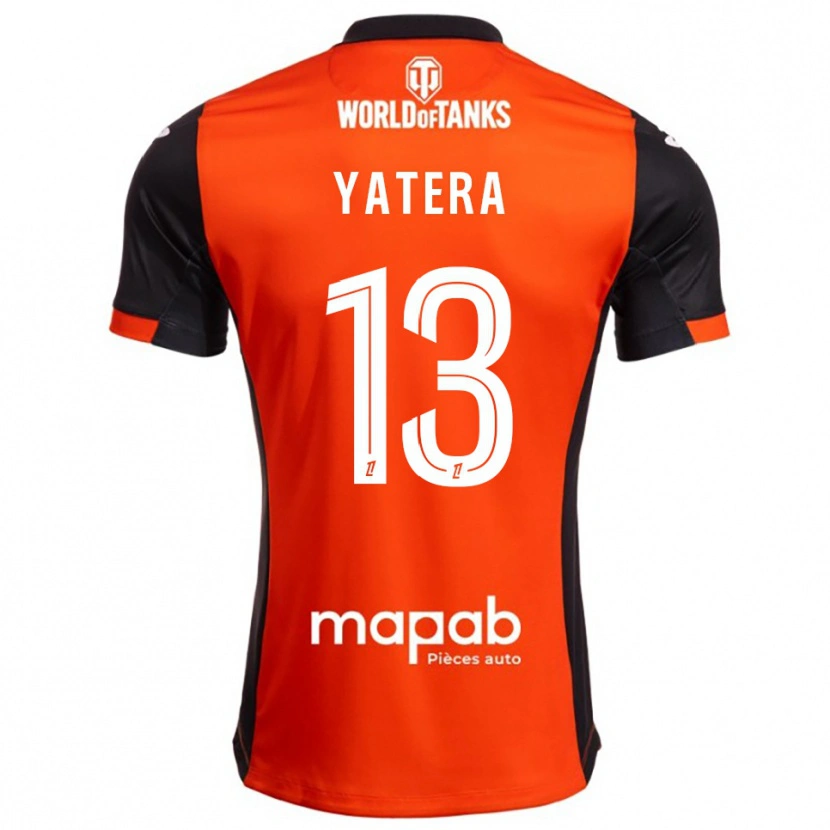 Danxen Niño Camiseta Demba Yatera #13 Negro Naranja 1ª Equipación 2025/26 La Camisa México