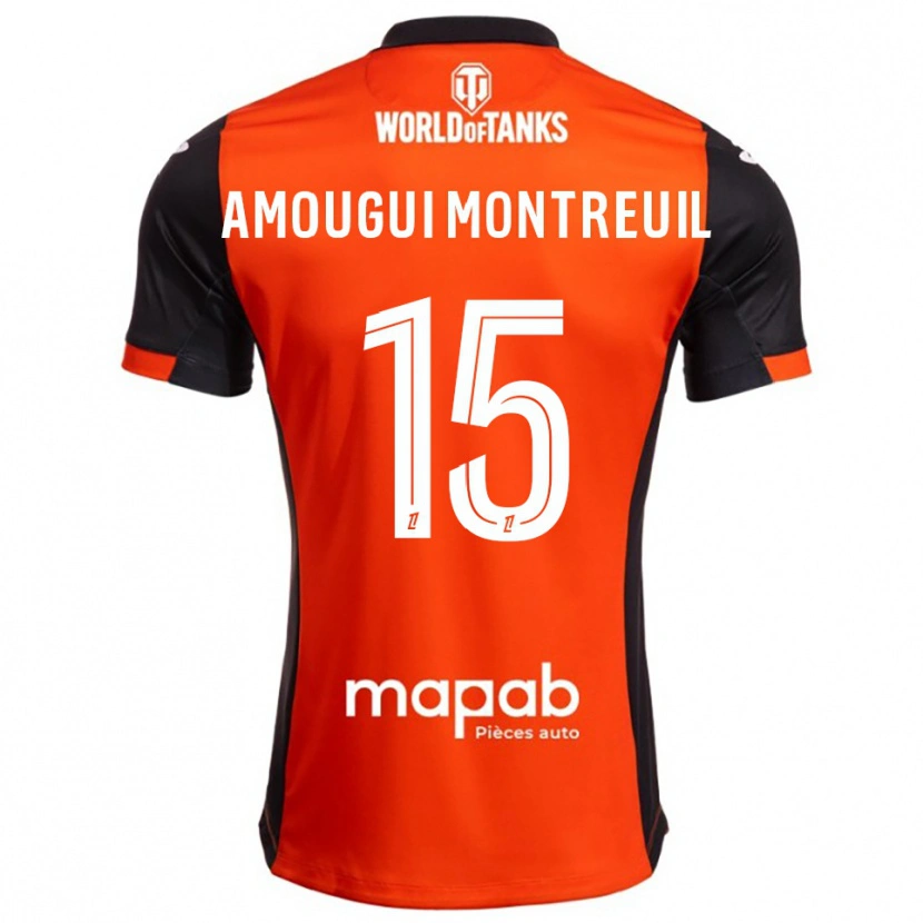 Danxen Niño Camiseta Maceo Amougui Montreuil #15 Negro Naranja 1ª Equipación 2025/26 La Camisa México