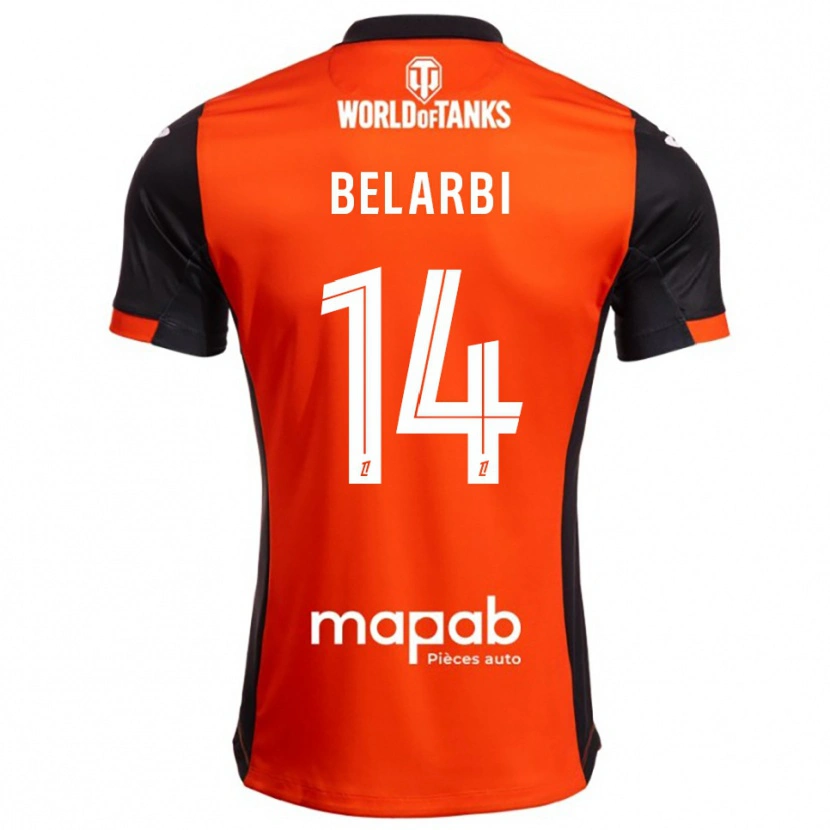 Danxen Niño Camiseta Sohaib Belarbi #14 Negro Naranja 1ª Equipación 2025/26 La Camisa México
