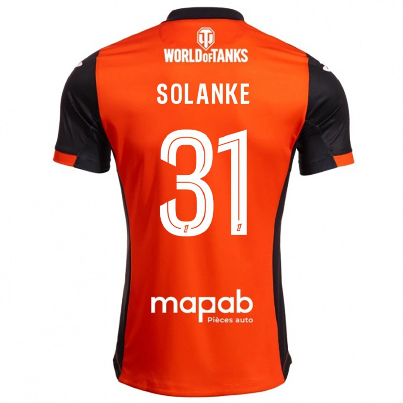 Danxen Niño Camiseta Ade Solanke #31 Negro Naranja 1ª Equipación 2025/26 La Camisa México