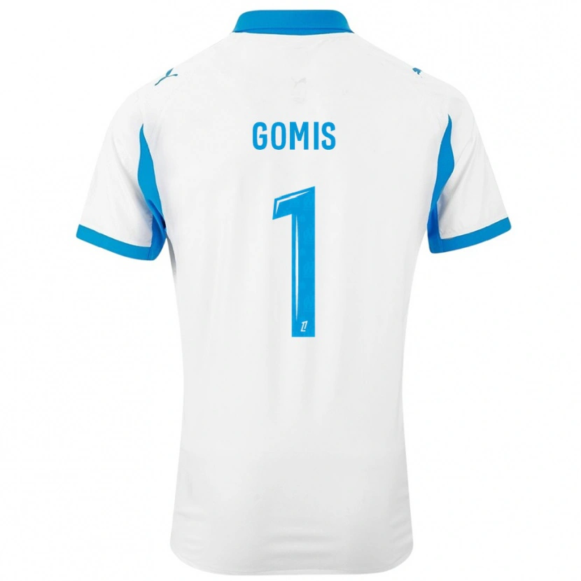 Danxen Niño Camiseta Ibrahim Gomis #1 Blanco Celeste 1ª Equipación 2025/26 La Camisa México